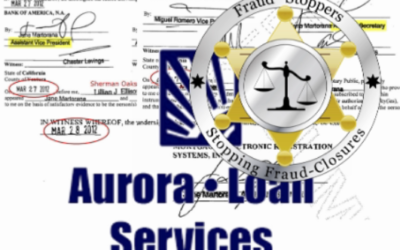 AURORA LOAN SERVICING ADMITS TO FABRICATING ALLONGES & INDORSEMENT PAGES TO ILLEGAL FORECLOSE ON HOMES  